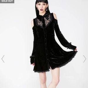 Killstar Dead Silent Dress in black